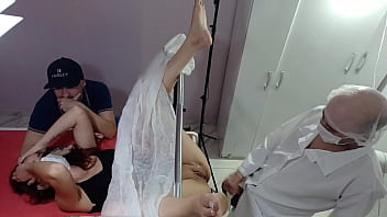 Husband, wife for check-up and doc is sexually aroused